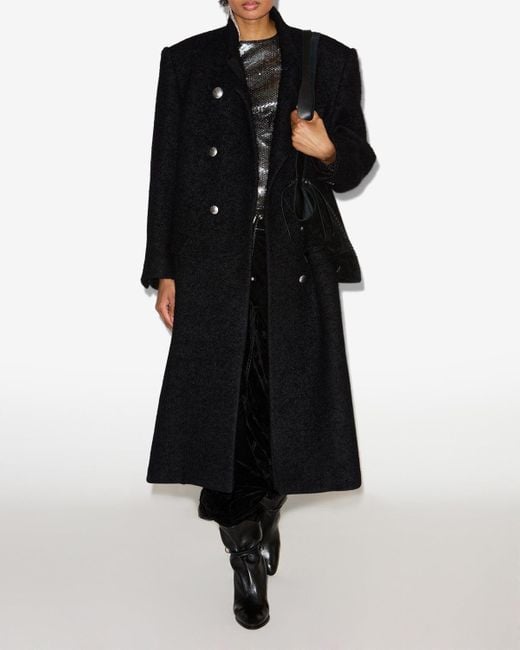 Isabel Marant Black Giusa Coat
