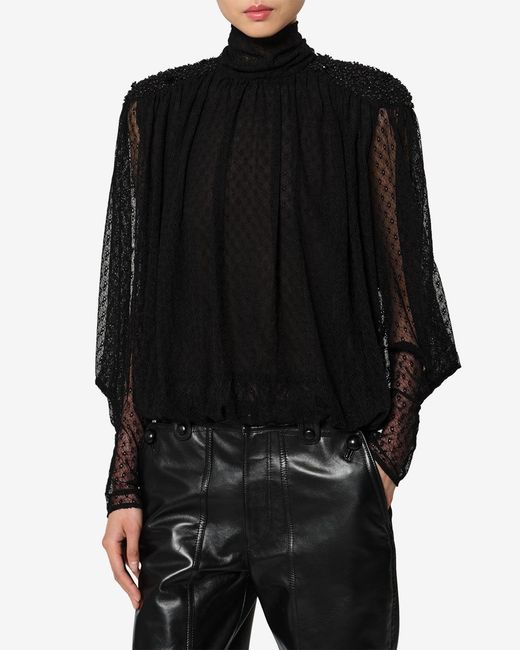 Top Oeste Isabel Marant de color Black