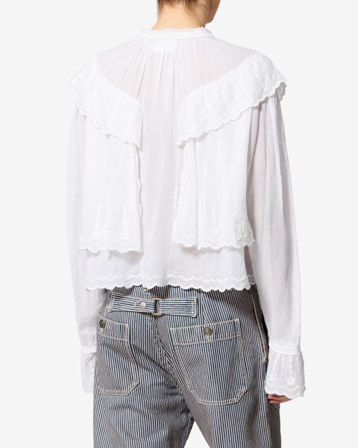 Isabel Marant White Kelmon Top