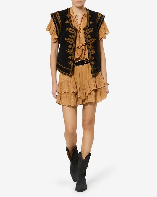 Isabel Marant Black Edmee Denim Vest