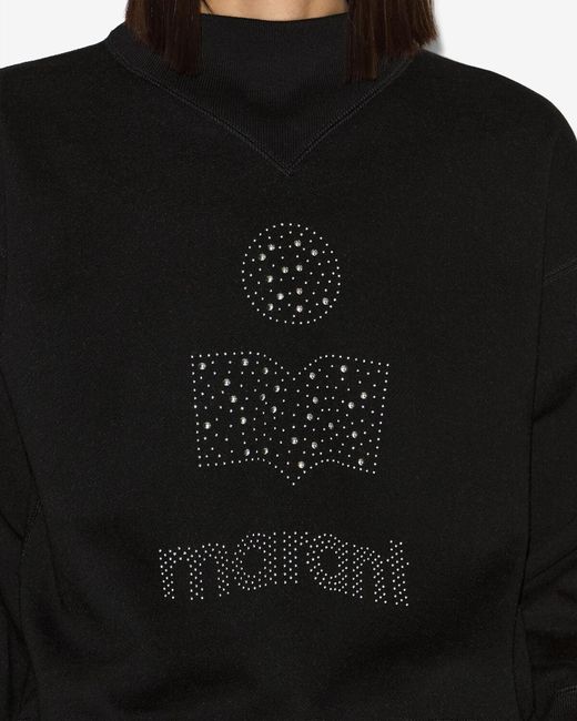 Isabel Marant Black Moby Glitter Sweatshirt