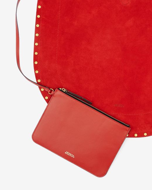 Isabel Marant Red Oskan Hobo Soft Bag