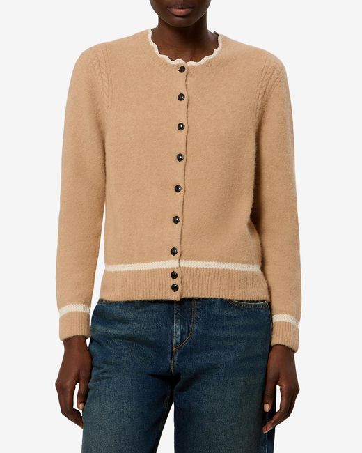 Isabel Marant White Naia Alpaca Cardigan