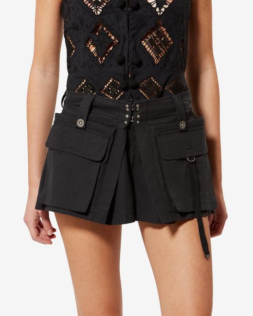 Isabel Marant Black Barta Shorts