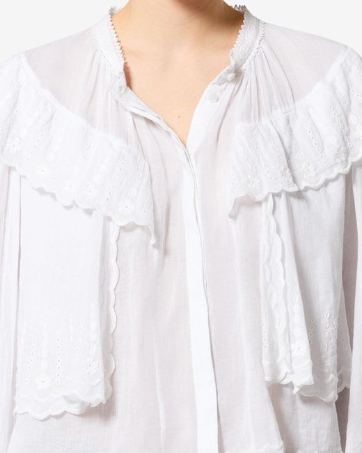 Isabel Marant White Kelmon Top