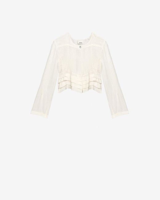 Isabel Marant White Carolia Blouse