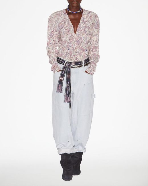 Isabel Marant White Zekia Top