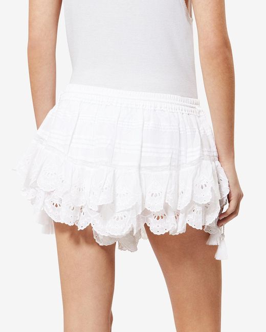 Isabel Marant White Puria Shorts