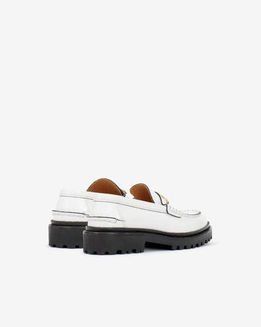 Isabel Marant White Frezza Leather Loafers