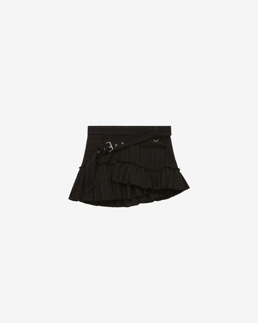 Isabel Marant Black Pinstriped Miniskirt