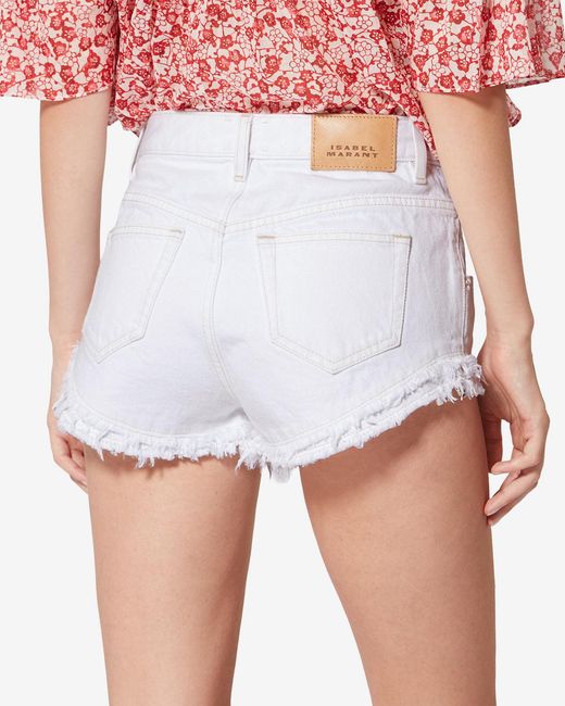 Isabel Marant White Eneidala Shorts