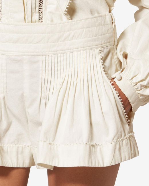 Isabel Marant White Cybila Shorts