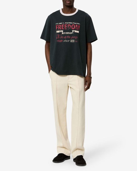 Isabel Marant Black Hiroe Tee Shirt for men