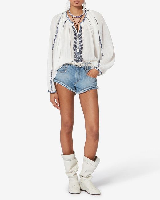 Isabel Marant White Lena Top