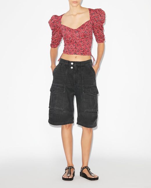 Isabel Marant Red Galaor Top