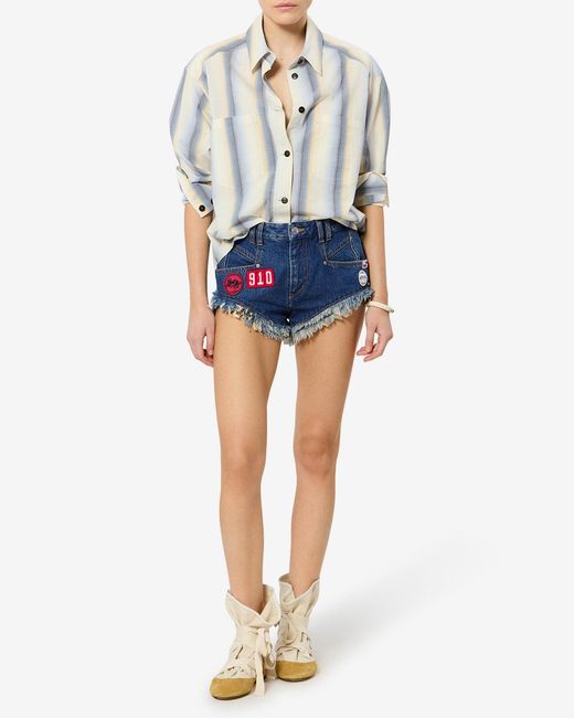 Isabel Marant Blue Eneidala Shorts
