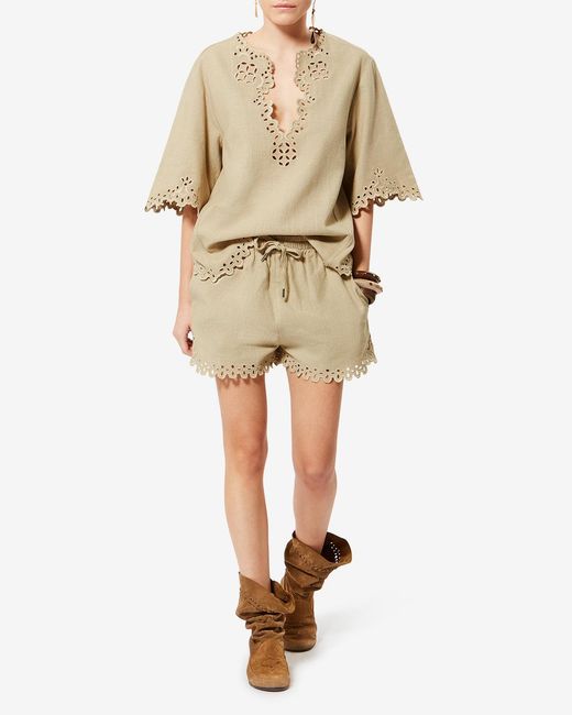 Isabel Marant White Balyme Shorts