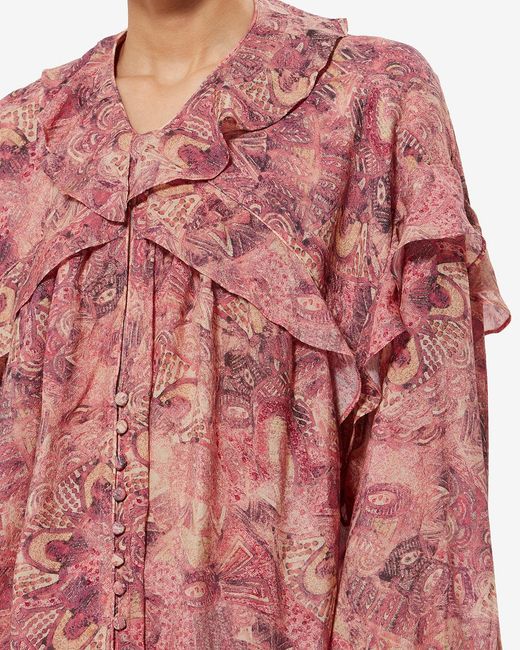 Isabel Marant Red Charis Blouse