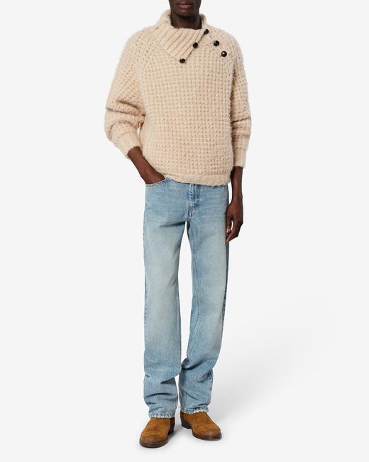 Isabel Marant White Lyas Alpaca Sweater for men