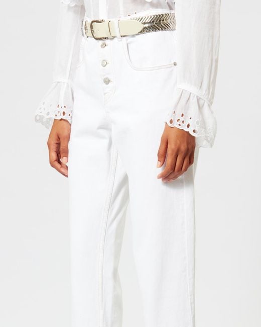 Isabel Marant White Belden Jeans