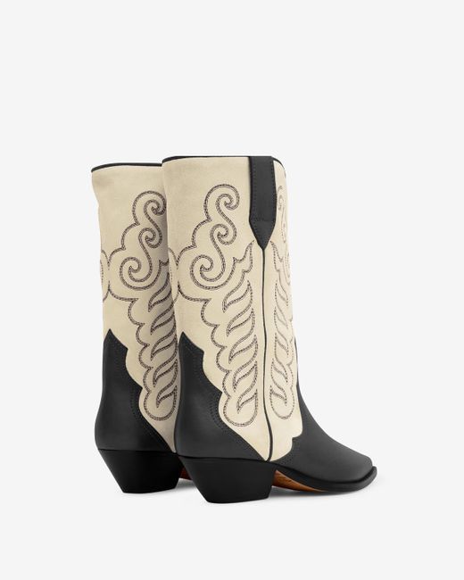 Isabel Marant White Duerto Cowboy Boots