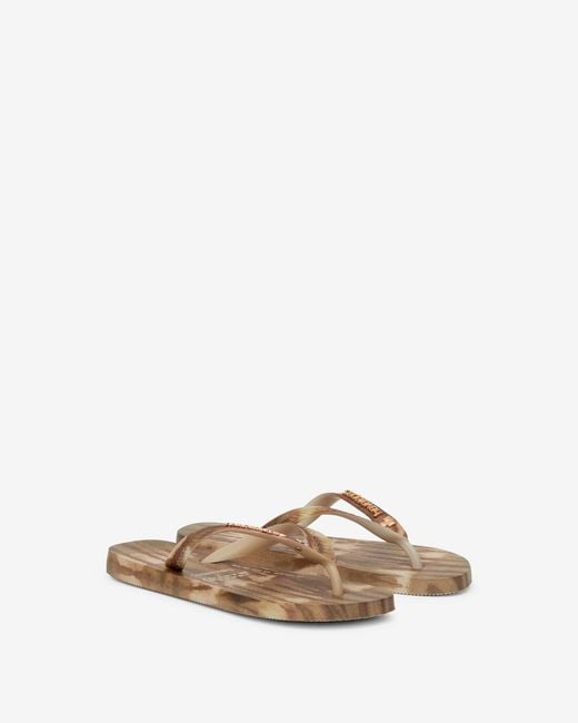 Isabel Marant Natural Havaianas Ikat Print Sandals