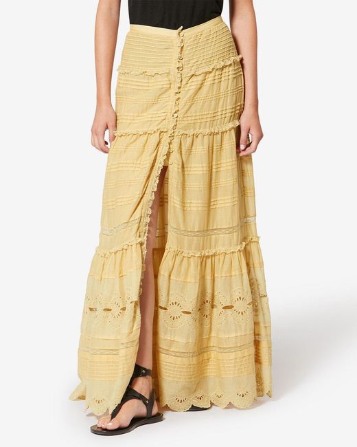Isabel Marant Yellow Marant Etoile Paoline Organic Cotton Skirt