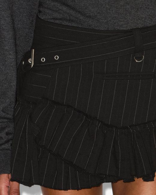 Isabel Marant Black Pinstriped Miniskirt