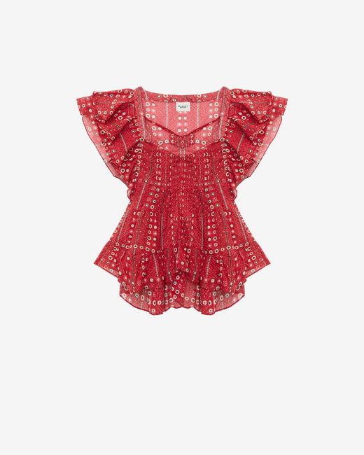 Isabel Marant Red Madrana Top