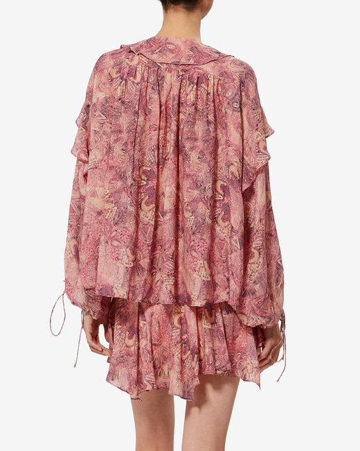Isabel Marant Red Charis Blouse