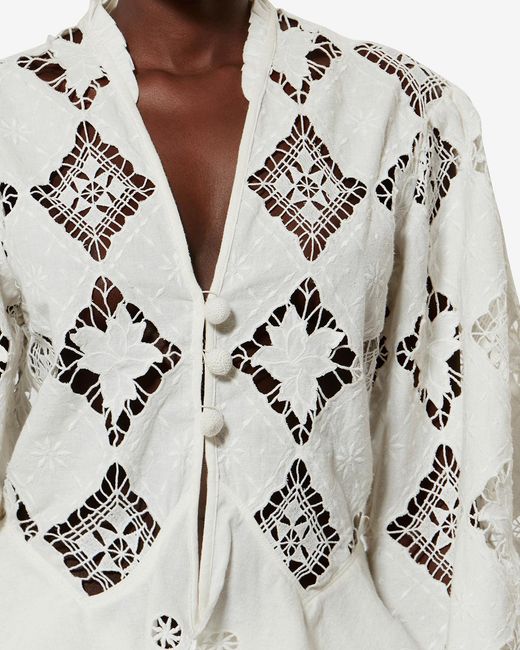 Isabel Marant White Nina Blouse