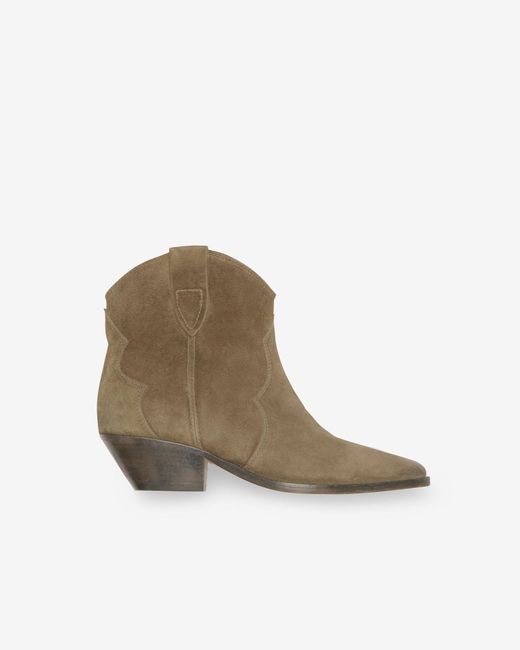 Isabel Marant Natural Dewina Leather Ankle Boots
