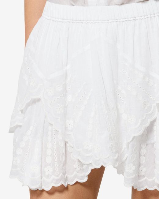Isabel Marant White Layale Shorts