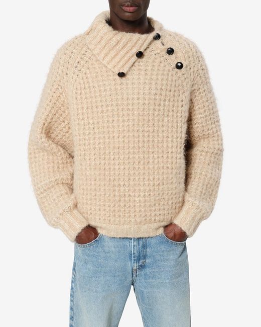 Isabel Marant White Lyas Alpaca Sweater for men