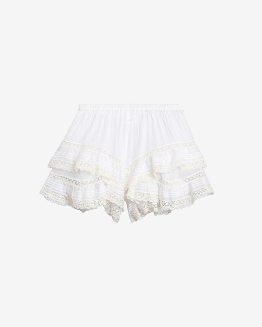Isabel Marant White Geana Shorts