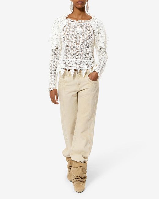 Isabel Marant White Hyliana Top