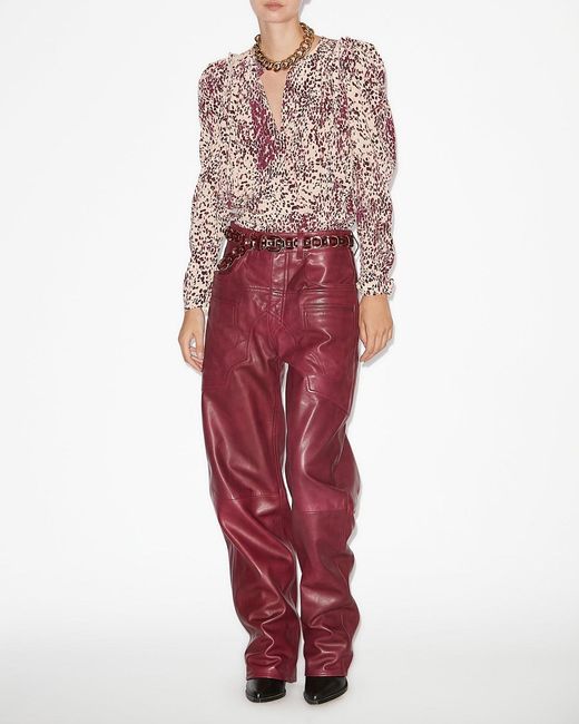 Isabel Marant Red Zarga Blouse