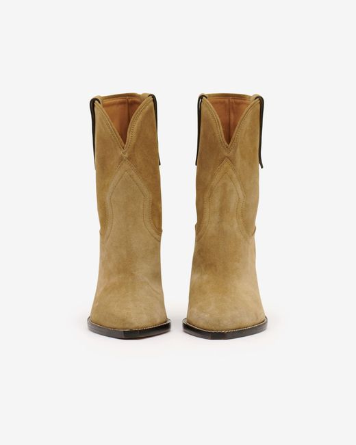 Isabel Marant Leyane Suede Cowboy Boots in Metallic Lyst UK