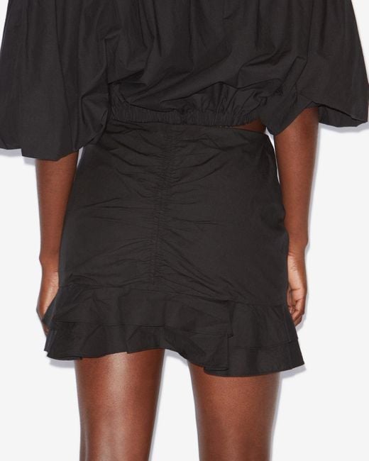 Isabel Marant Black Breenea Mini Skirt With Zip