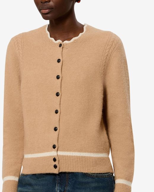 Isabel Marant White Naia Alpaca Cardigan