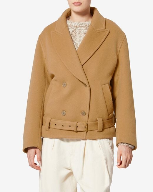 Isabel Marant Natural Warna Coat