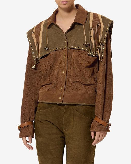 Isabel Marant Brown Kayae Leather Jacket
