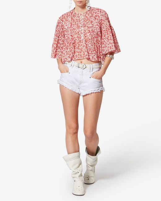 Isabel Marant White Eneidala Shorts