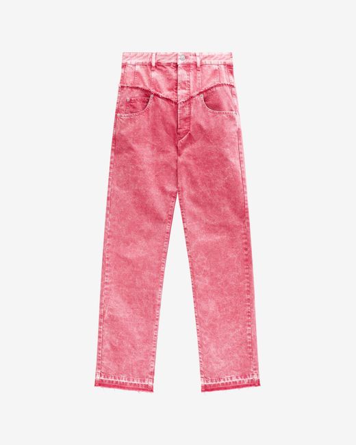 Isabel Marant Pink Noemie Denim Trousers
