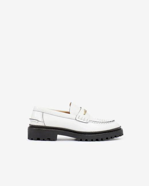 Isabel Marant White Frezza Leather Loafers