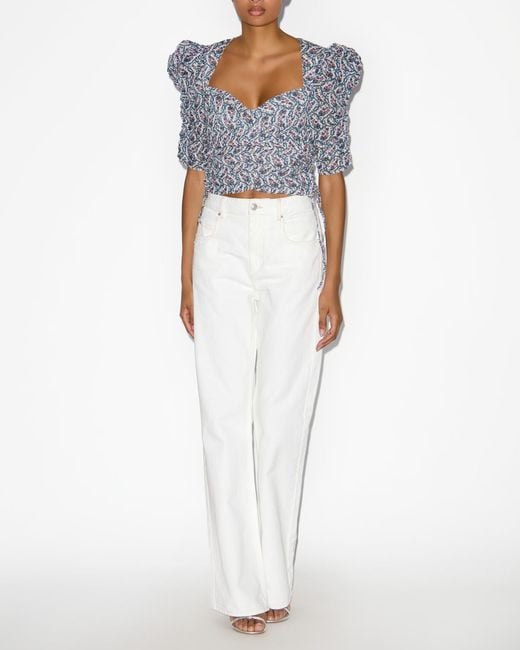 Isabel Marant White Galaor Top