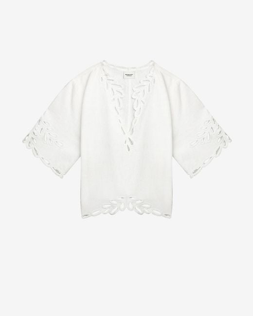 Isabel Marant White Shana Top