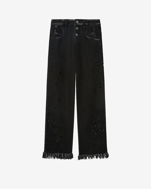 Isabel Marant Black Amia Pants