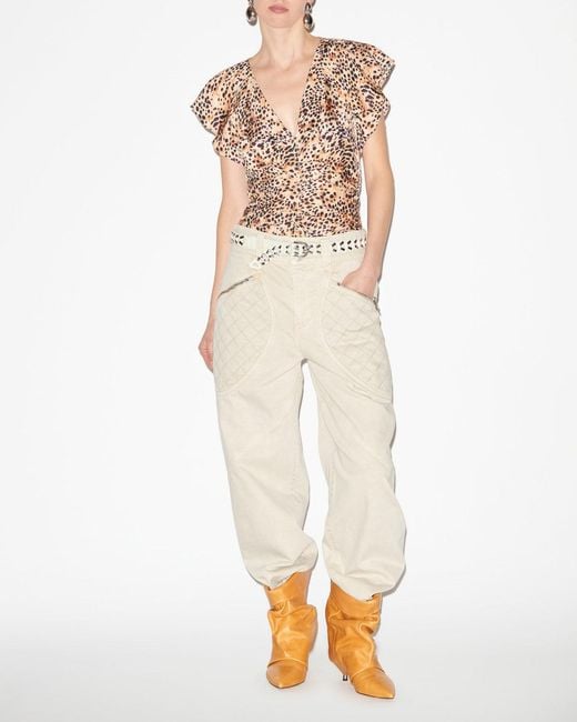 Isabel Marant White Lonea Top