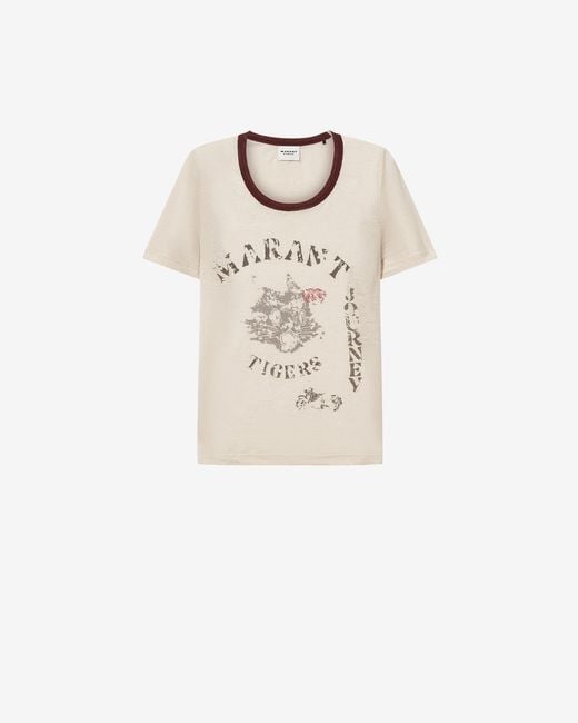 Isabel Marant White Kiliann Linen T-Shirt